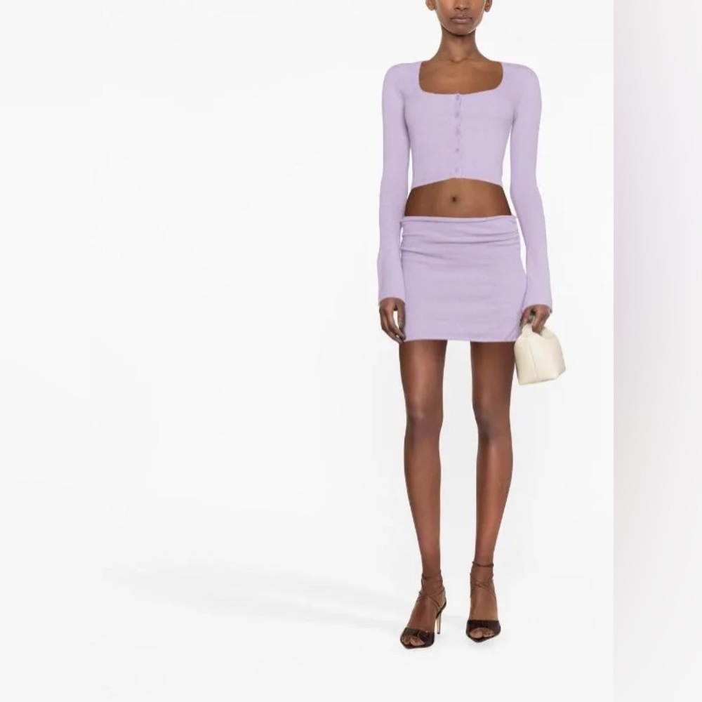 NWOT Guizio sweet knit lilac mini skirt